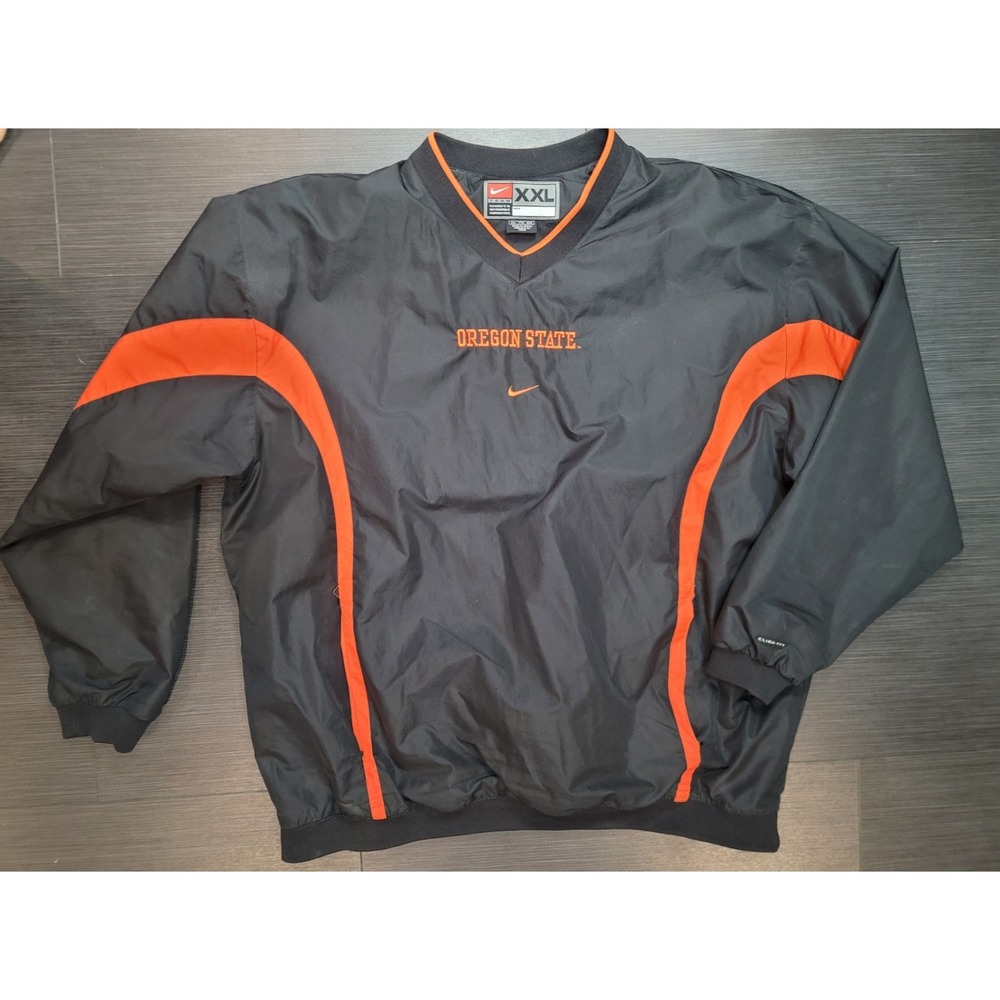Oregon State Beavers Nike center Windbreaker Vintage XXLT waterproof black